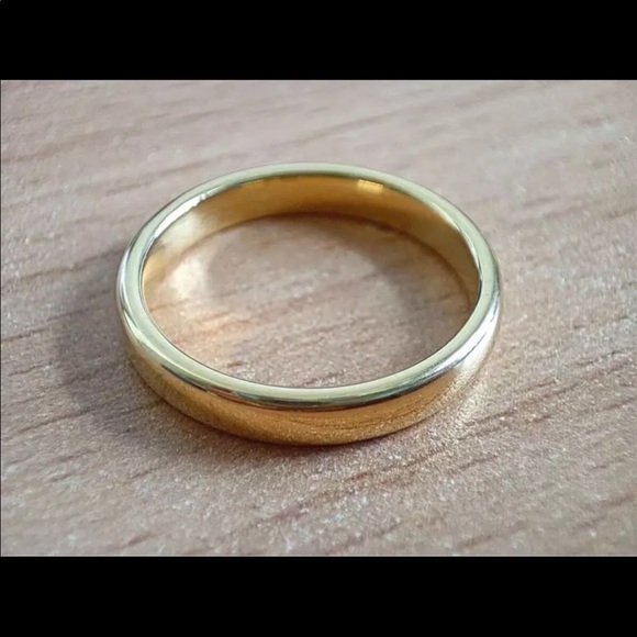 NEWgold shiny classic eternity band ring